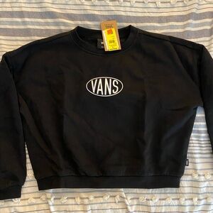 Vans Black Logo Crewneck Sweatshirt